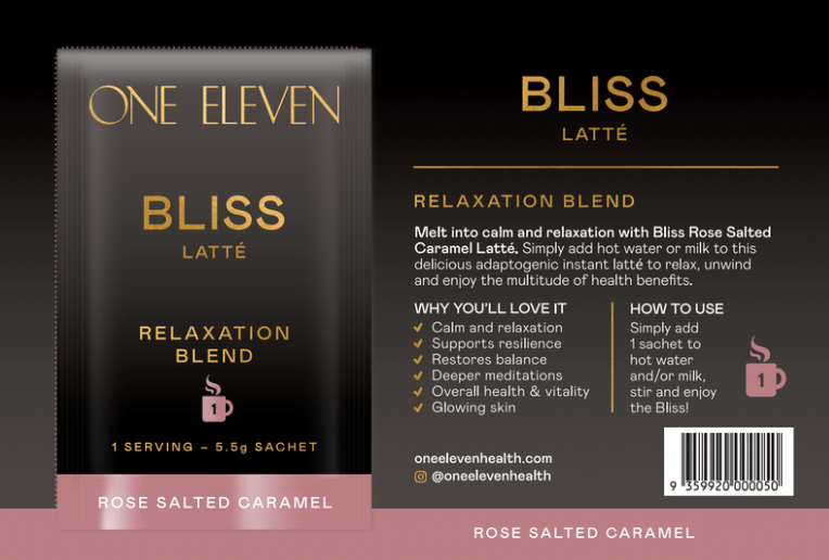 Bliss Latté Single Sachet Sample: Rose Salted Caramel