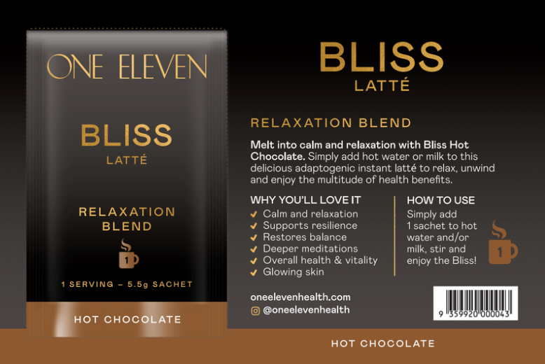 Bliss Latté Single Serve Sachet: Hot Chocolate